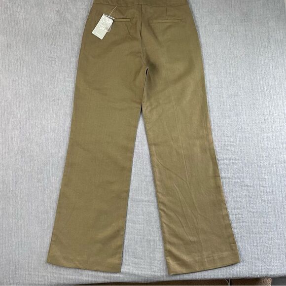 Maddison Linen Blend Olive Khaki Trouser Dress Pants NEW Women’s Size 8 - Picture 3 of 10